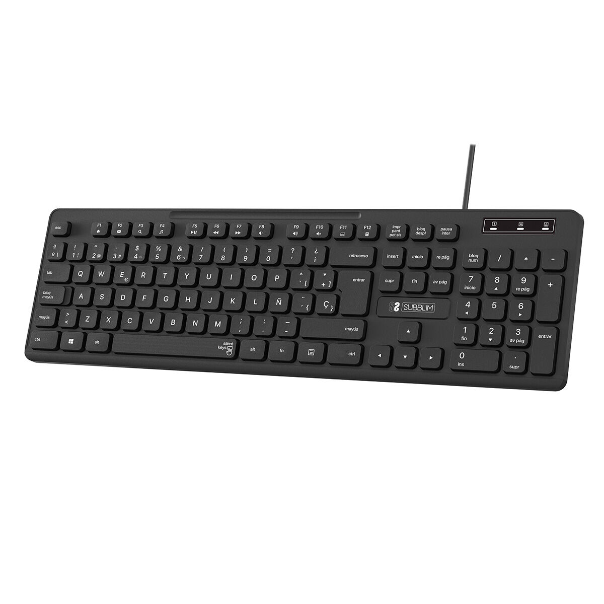 Tastatură Subblim SUBKBC-0SSK50 Negru Qwerty Spaniolă QWERTY