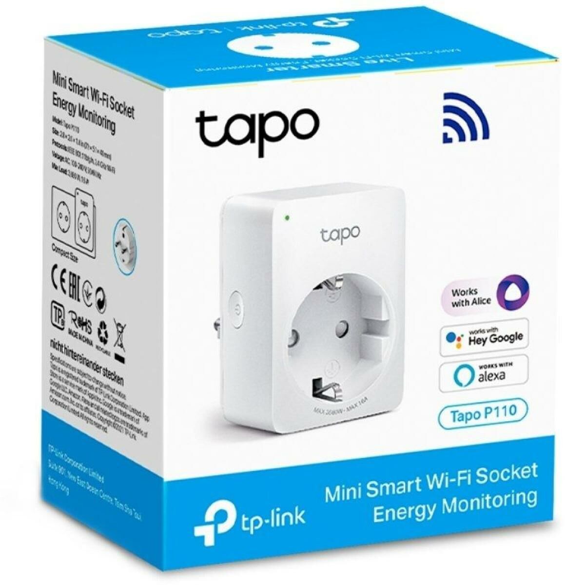 Priză Inteligentă TP-Link P110 Wi-Fi 100 - 240 V 220-240 V 16 A 10 A