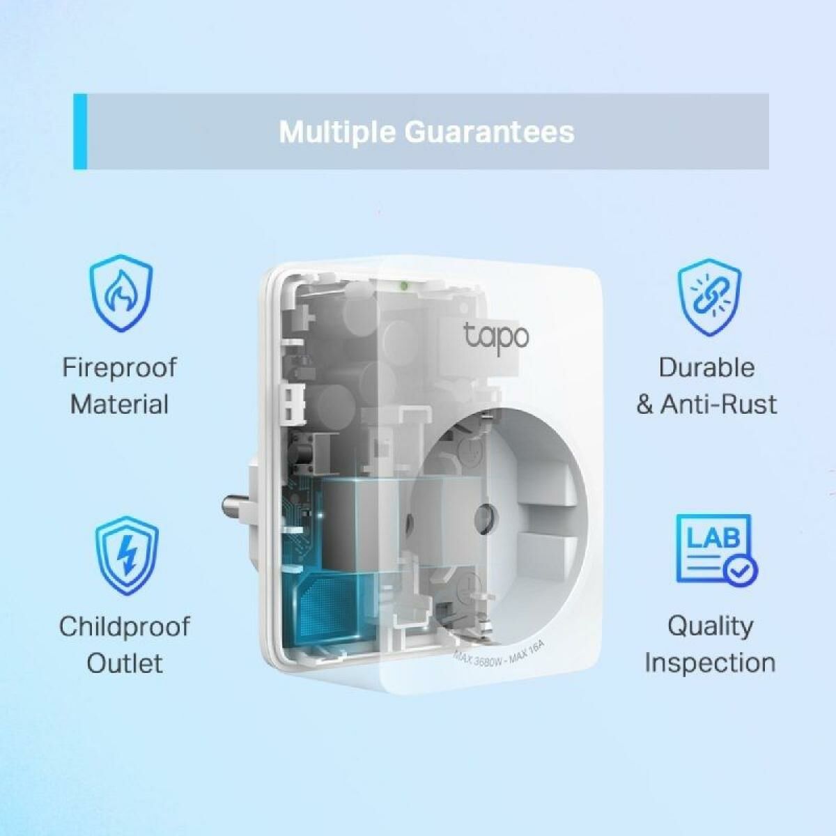 Priză Inteligentă TP-Link P110 Wi-Fi 100 - 240 V 220-240 V 16 A 10 A