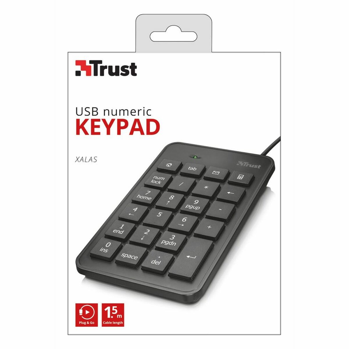 Tastatură numerică Trust 22221 Negru