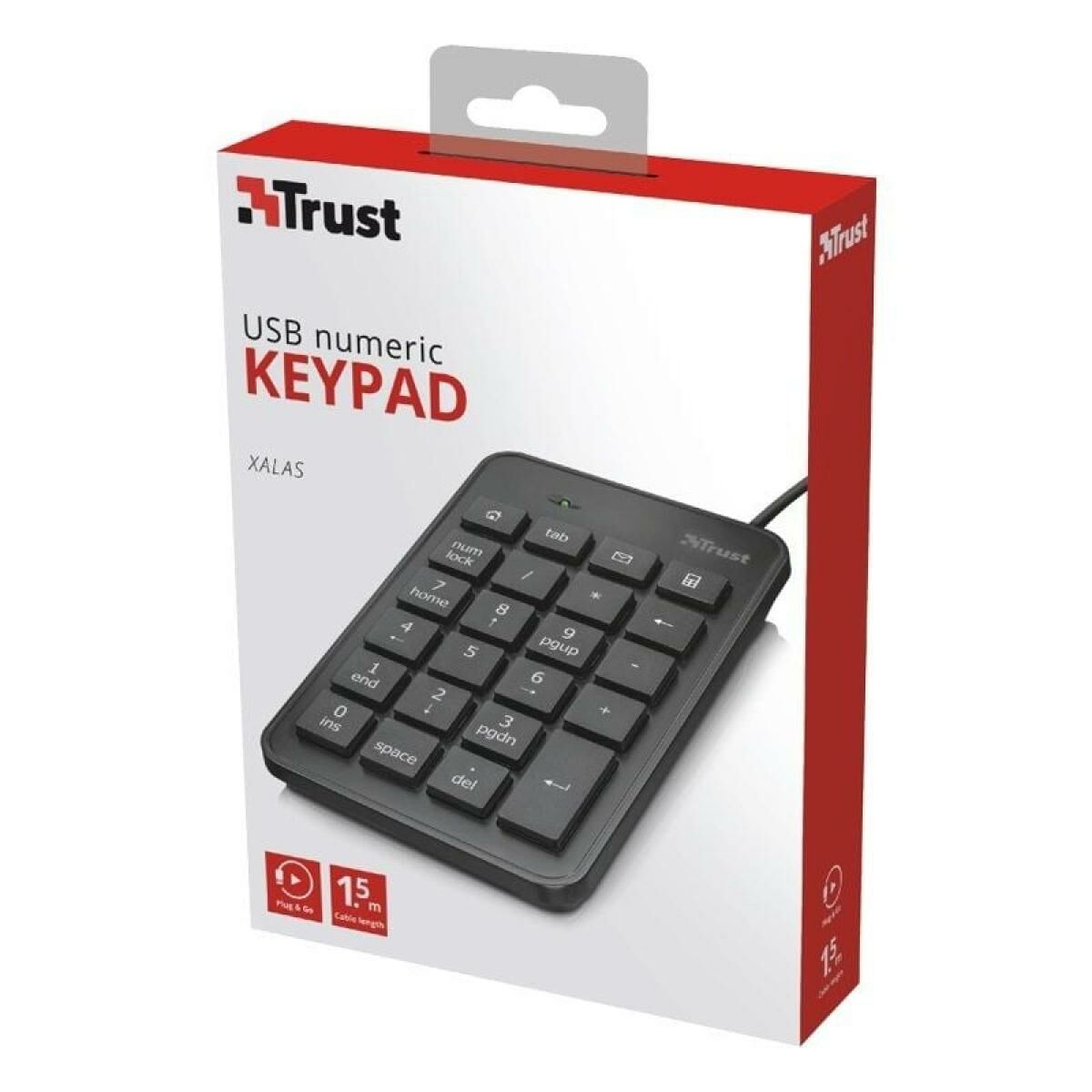 Tastatură numerică Trust 22221 Negru