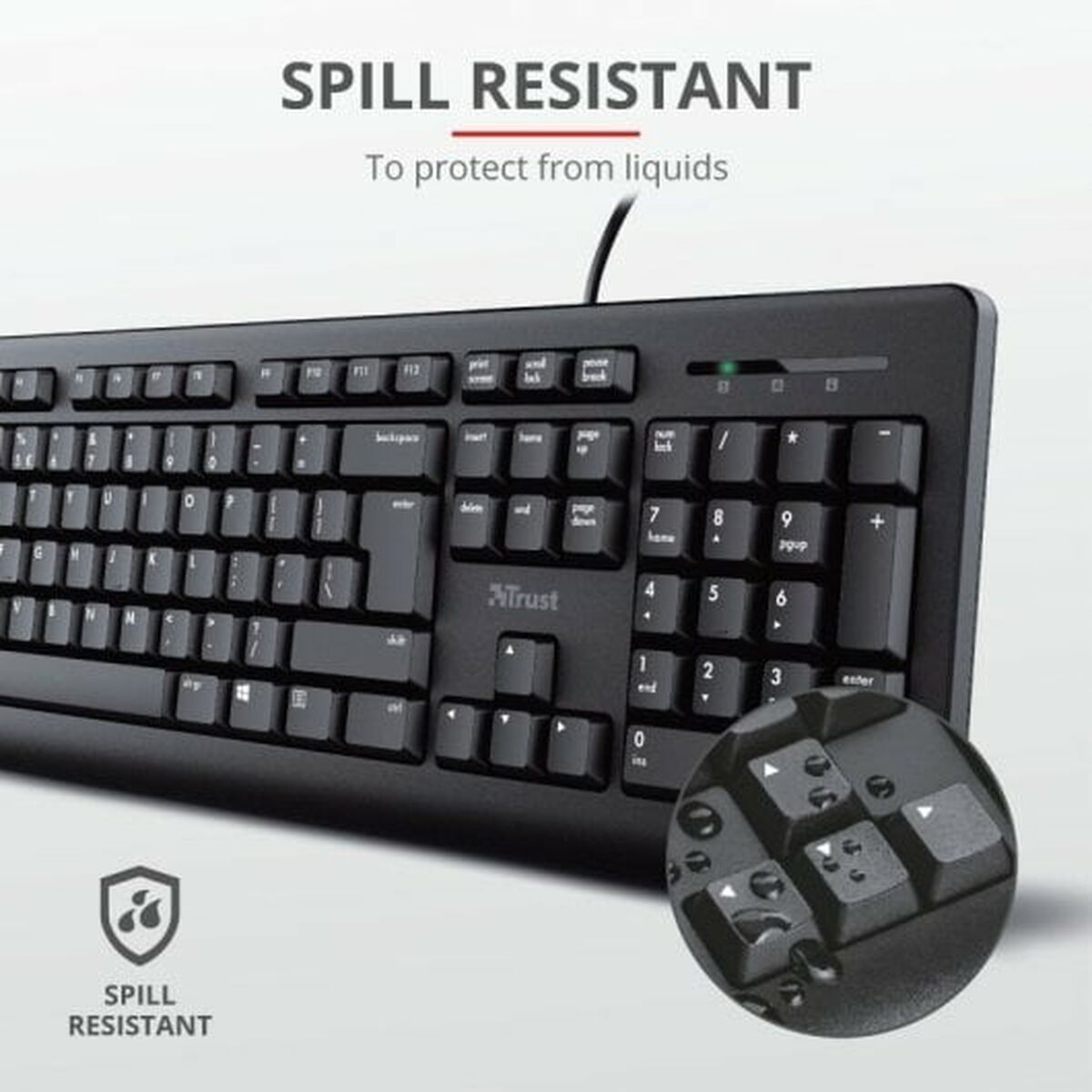 Tastatură Trust TK-150 Negru Qwerty Spaniolă