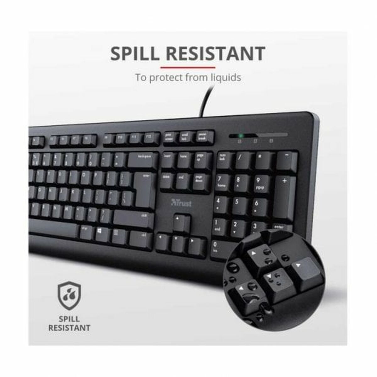 Tastatură Trust TKM-250 Negru Qwerty Spaniolă