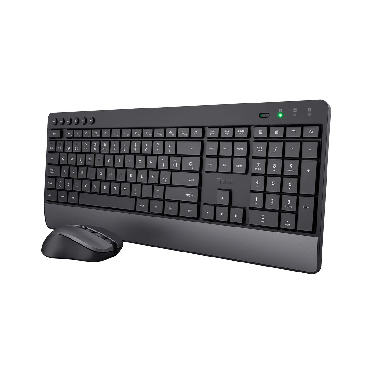 Tastatură și Mouse Trust Trezo Negru Qwerty Spaniolă