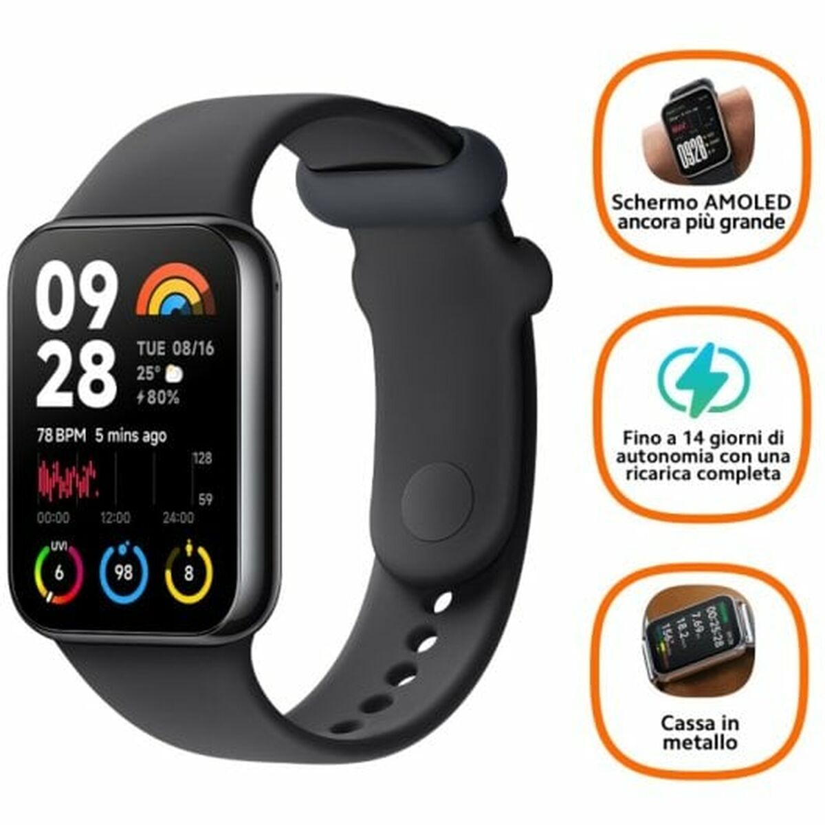 Smartwatch Xiaomi Smart Band 8 Pro Negru