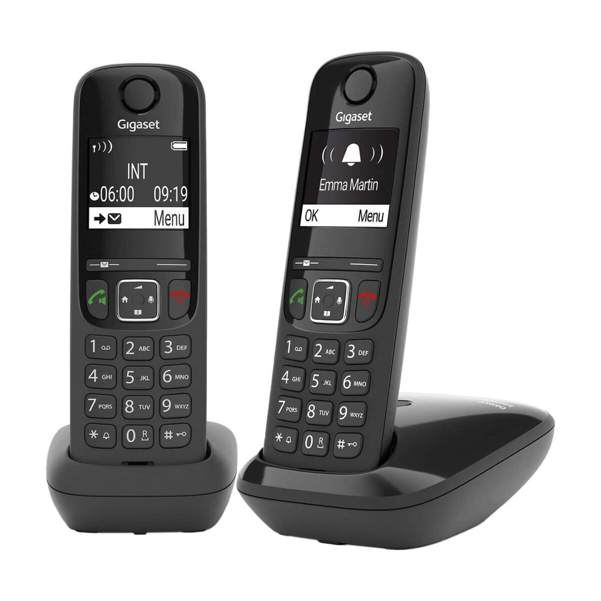 Telefon fără Fir Gigaset AS690 Duo Negru