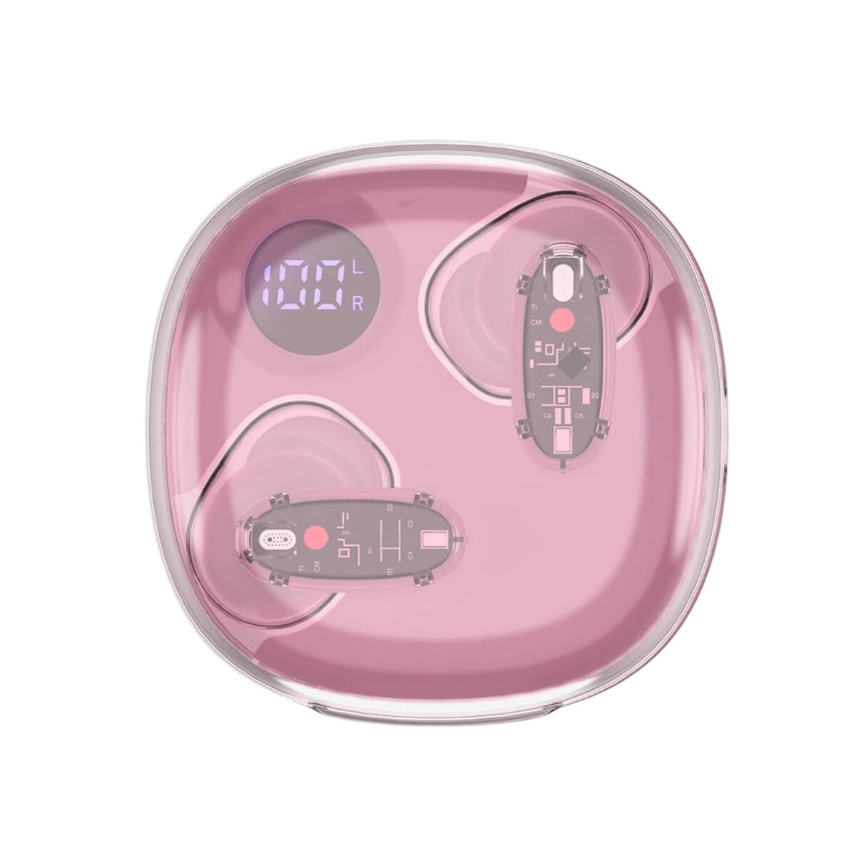 Căști fără fir cu carcasă de încărcare Mars Gaming MHIB2P Roz