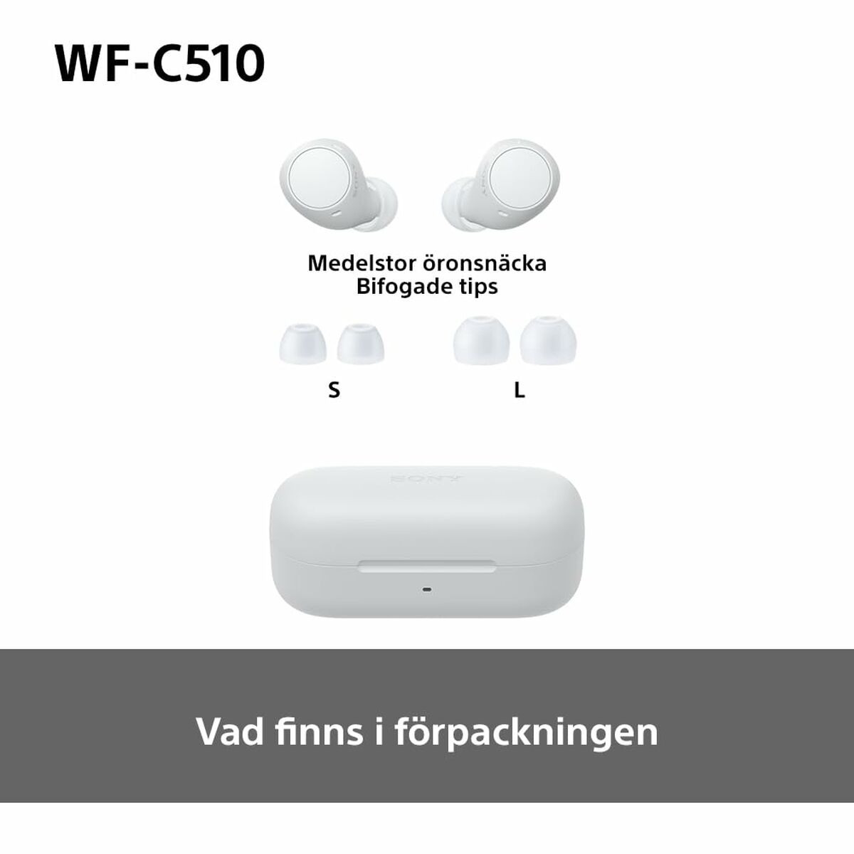 Căști Bluetooth Sony WFC510W.CE7 Alb