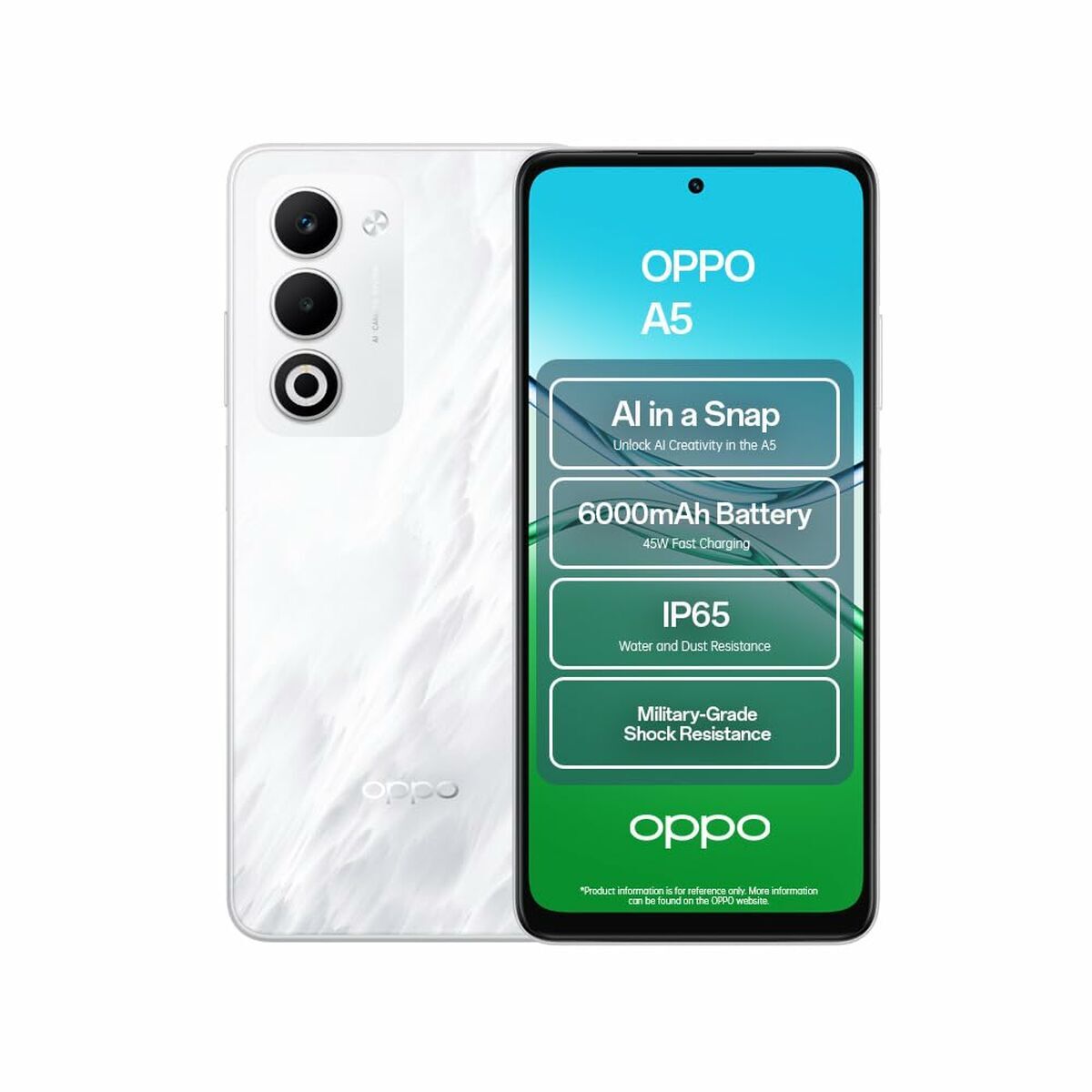 Smartphone Oppo A5 6,67" Octa Core 4 GB RAM 128 GB Alb