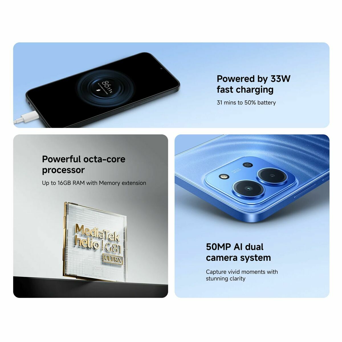 Smartphone Xiaomi Redmi 15C 6,9" Octa Core 4 GB RAM 256 GB Portocaliu