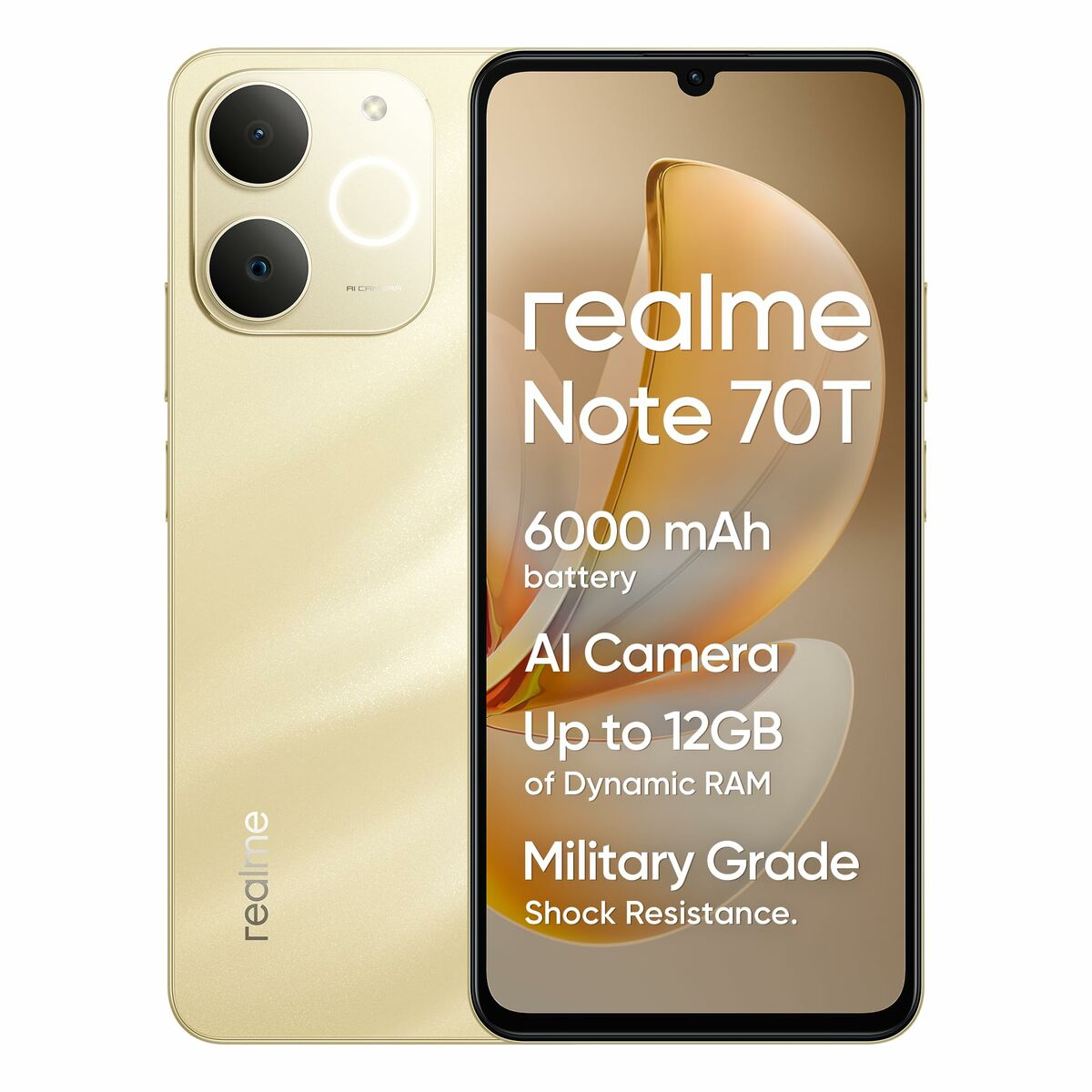 Smartphone Realme Note 70T 6,74" Octa Core 4 GB RAM 64 GB Aur