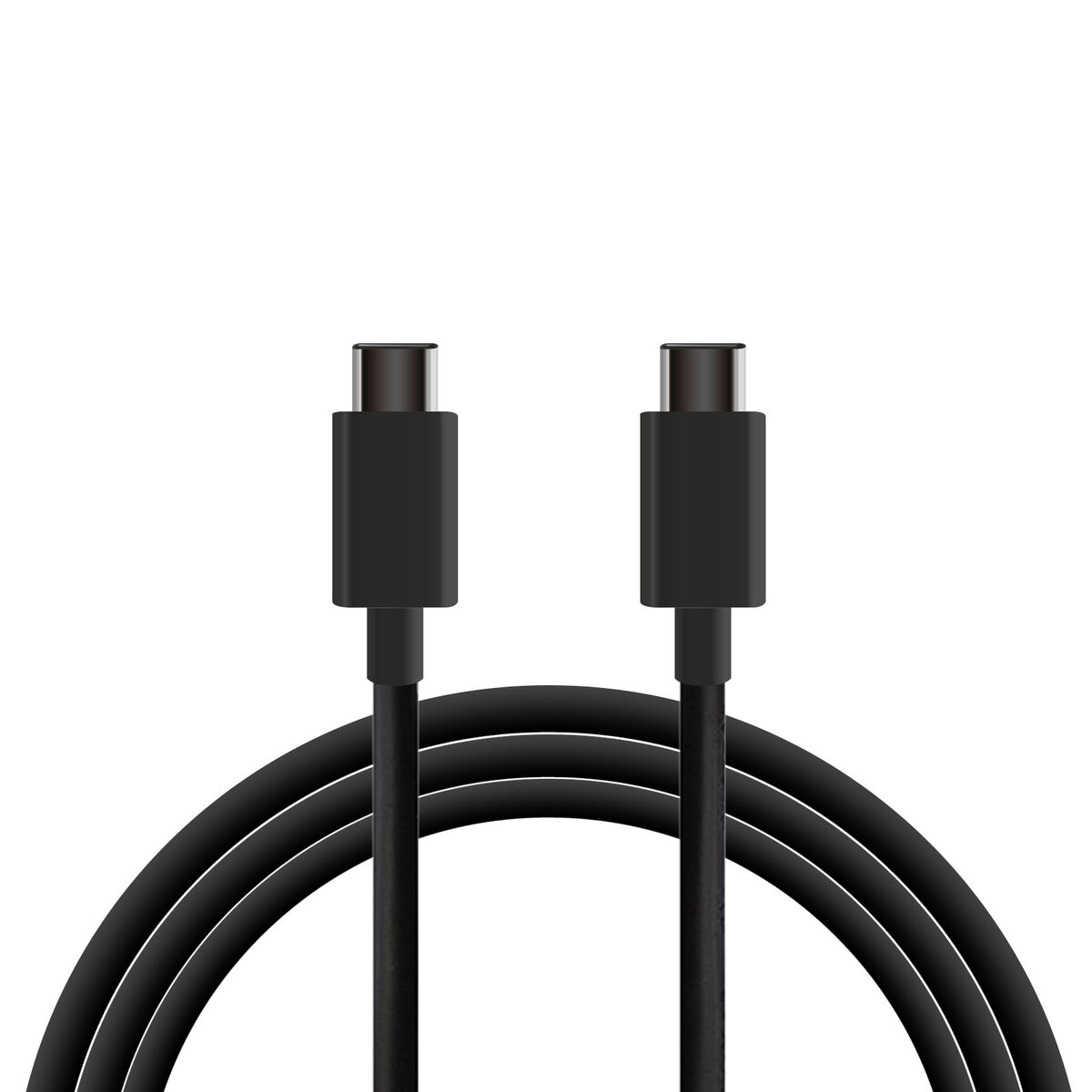 Cablu USB-C la USB-C KSIX BXCUC01 Negru 1 m
