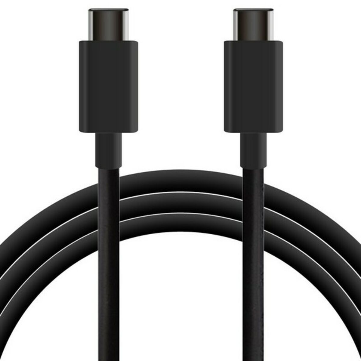 Cablu USB-C la USB-C KSIX BXCUC01 Negru 1 m
