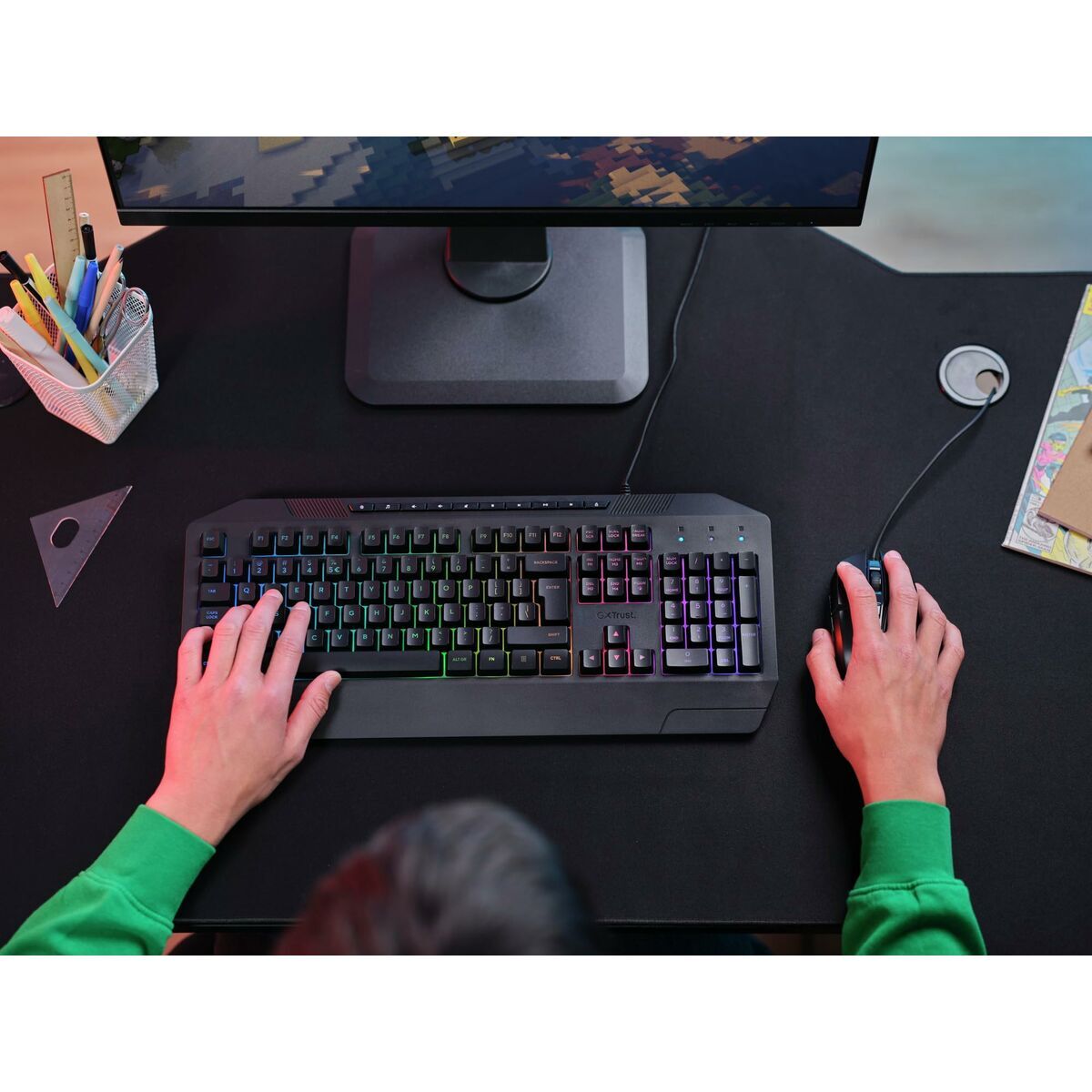 Tastatură Trust 24998 Negru Qwerty Spaniolă