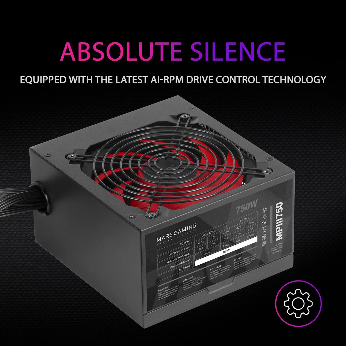 Sursă de Alimentare Mars Gaming MPIII750 ATX 750 W