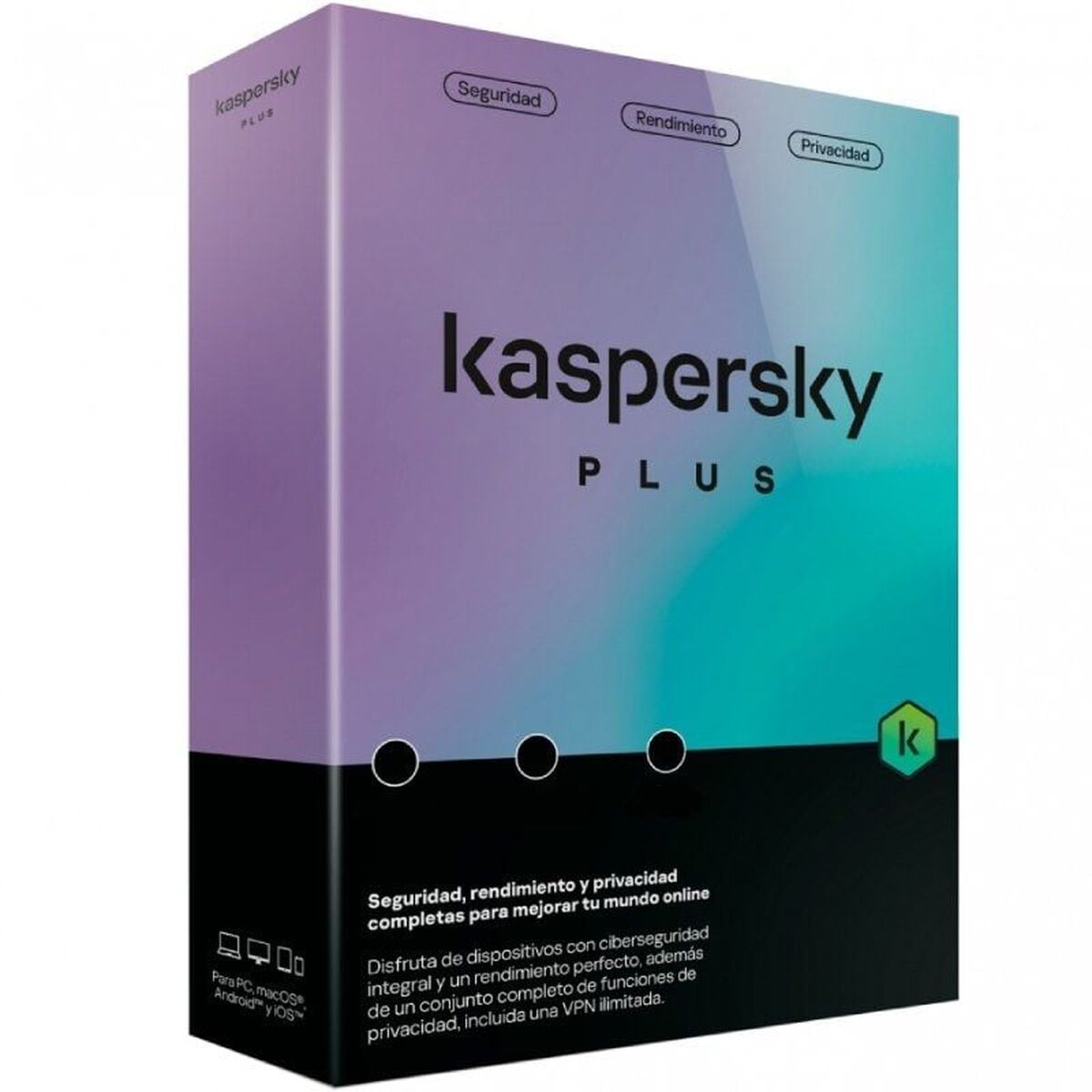 Software de Management Kaspersky Plus 3 Dispositivos Caja 1 año ESP
