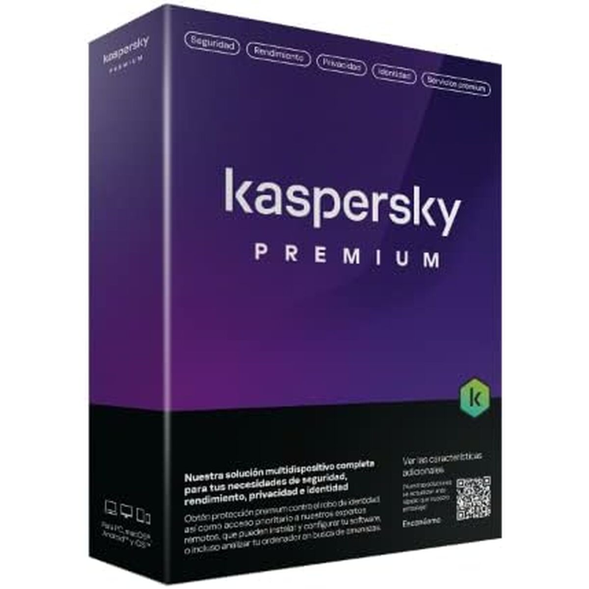 Software de Management Kaspersky Premium 5 Dispositivos Caja 1 año ESP
