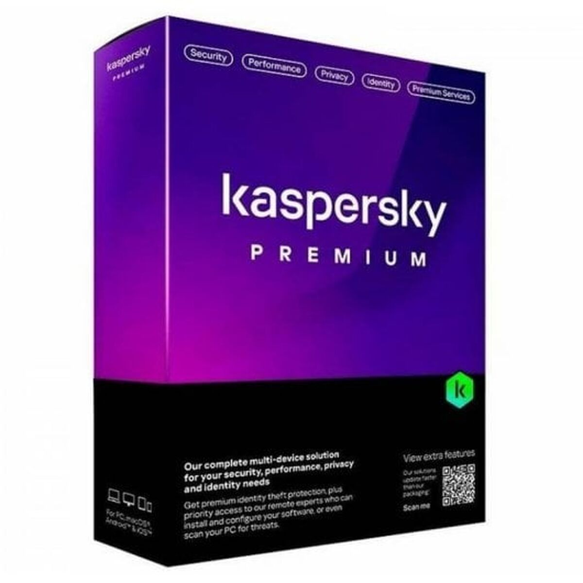 Software de Management Kaspersky Premium 5 Dispositivos Caja 1 año ESP