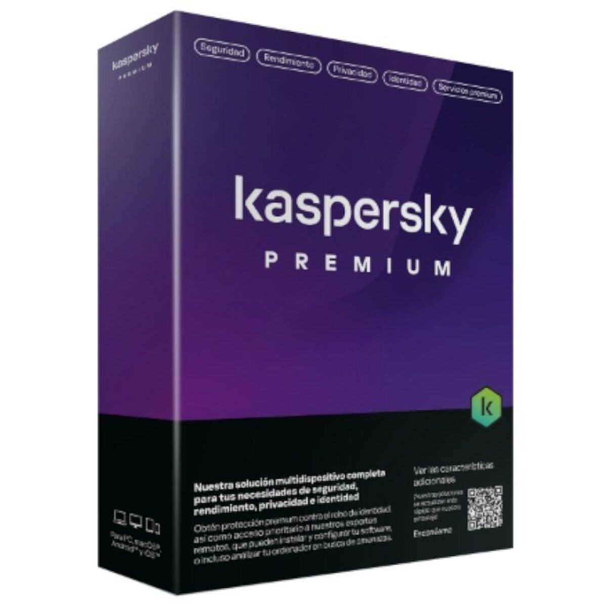 Software de Management Kaspersky Premium 5 Dispositivos Caja 1 año ESP