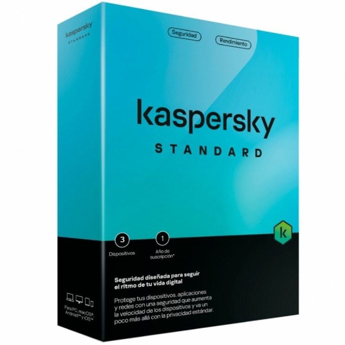 Software de Management Kaspersky Standard 3 Dispositivos Caja 1 año ESP
