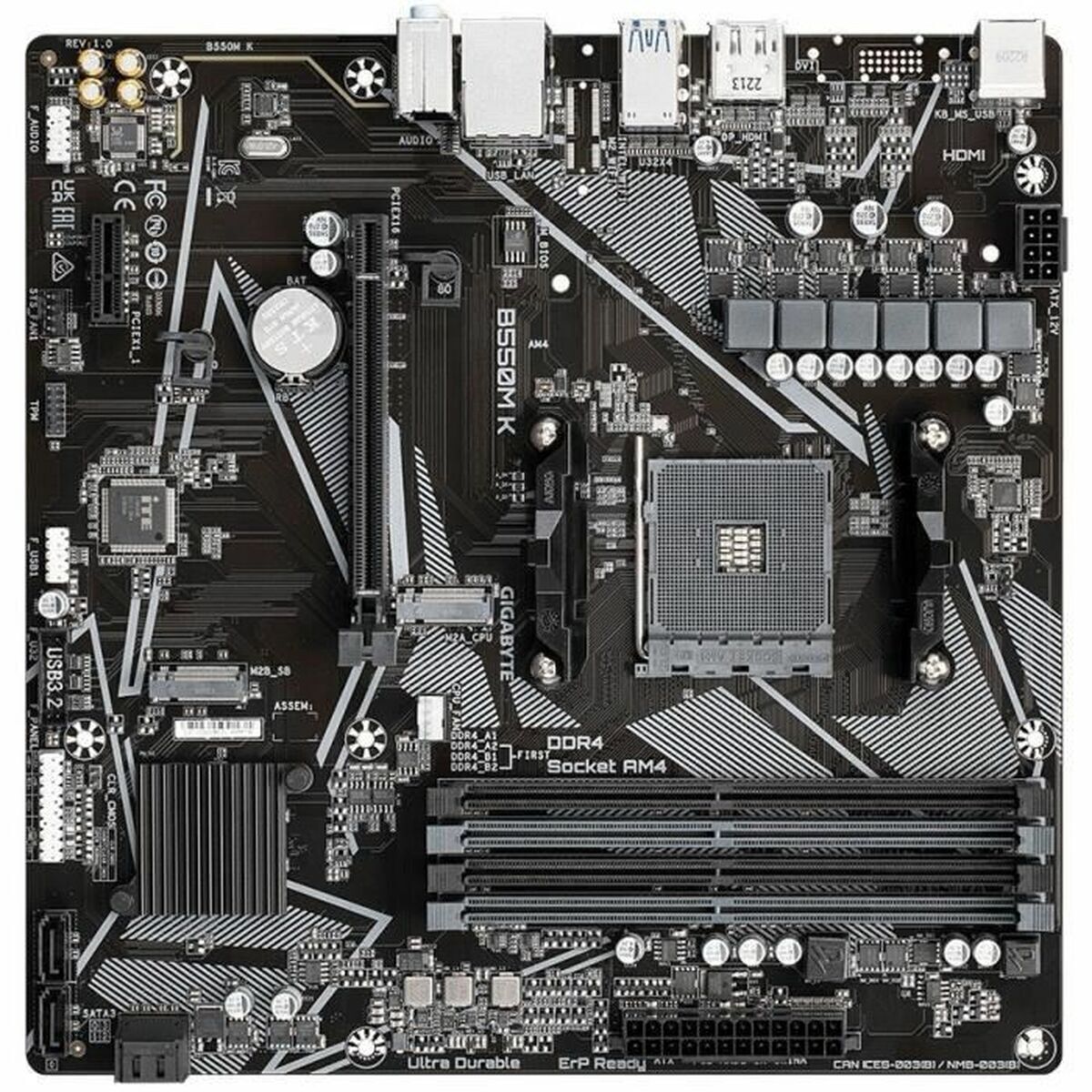 Placă de Bază Gigabyte B550M K 1.0 AMD B550 AMD AMD AM4