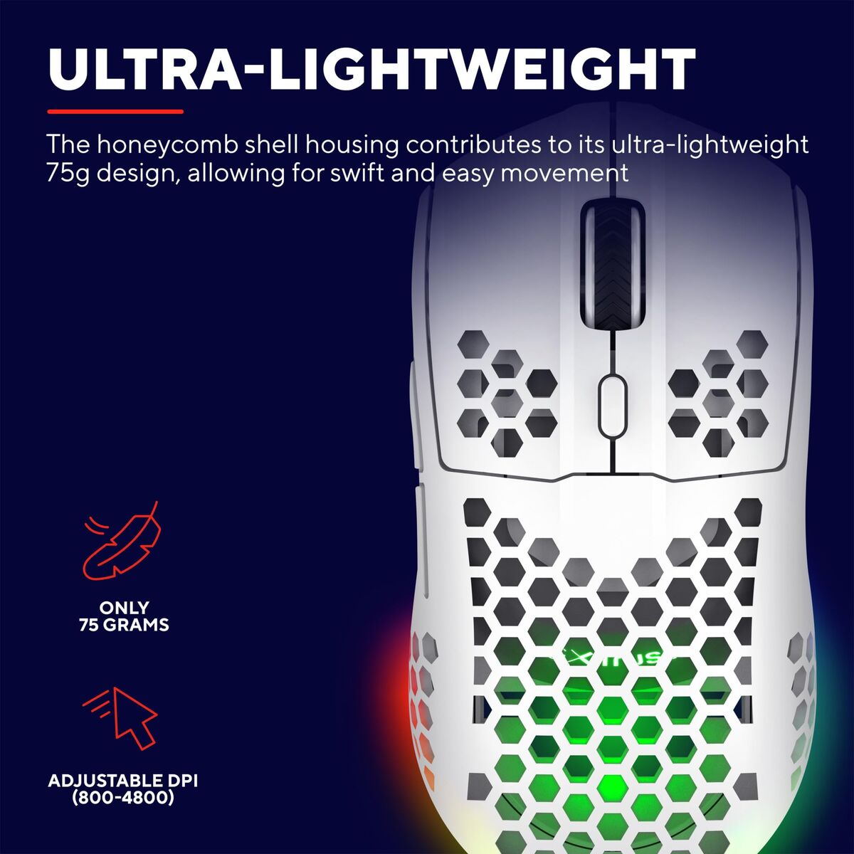 Mouse Gaming Trust GXT 929 4800 dpi Alb