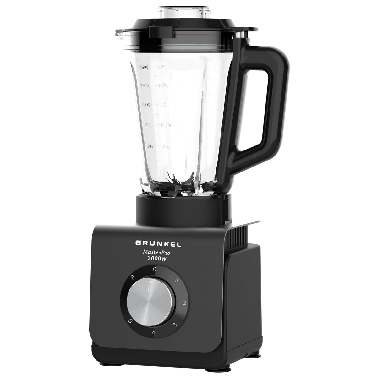 Mixer cu Pahar Grunkel BAT-2000 MASTERPRO Negru Oțel 1,5 L