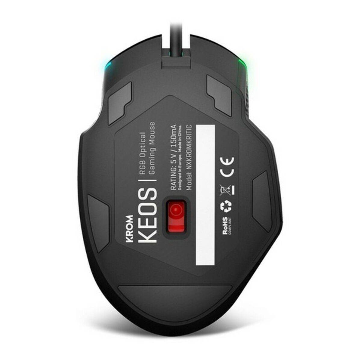 Mouse Gaming cu LED Krom Keos 6400 dpi Negru