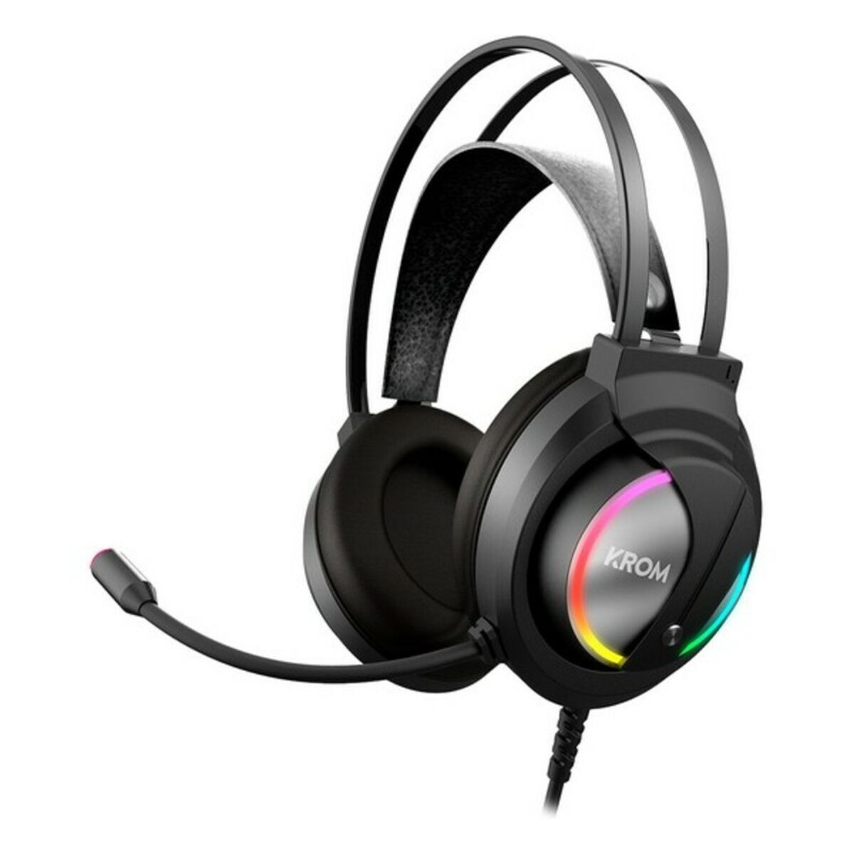 Căști cu Microfon Gaming Krom Kappa Negru