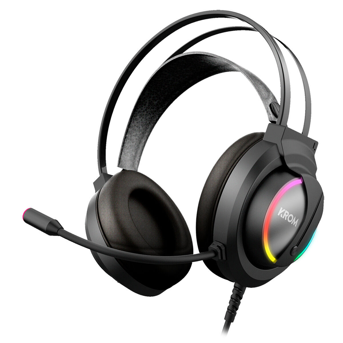 Căști cu Microfon Gaming Krom Kappa Negru