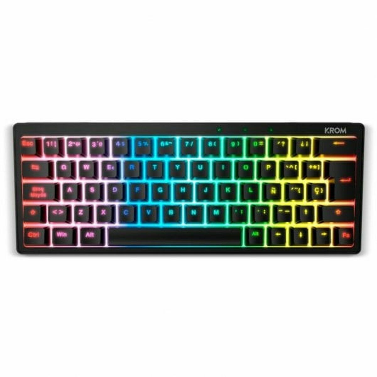 Tastatură Krom Kreator Qwerty Spaniolă Negru Mecanic
