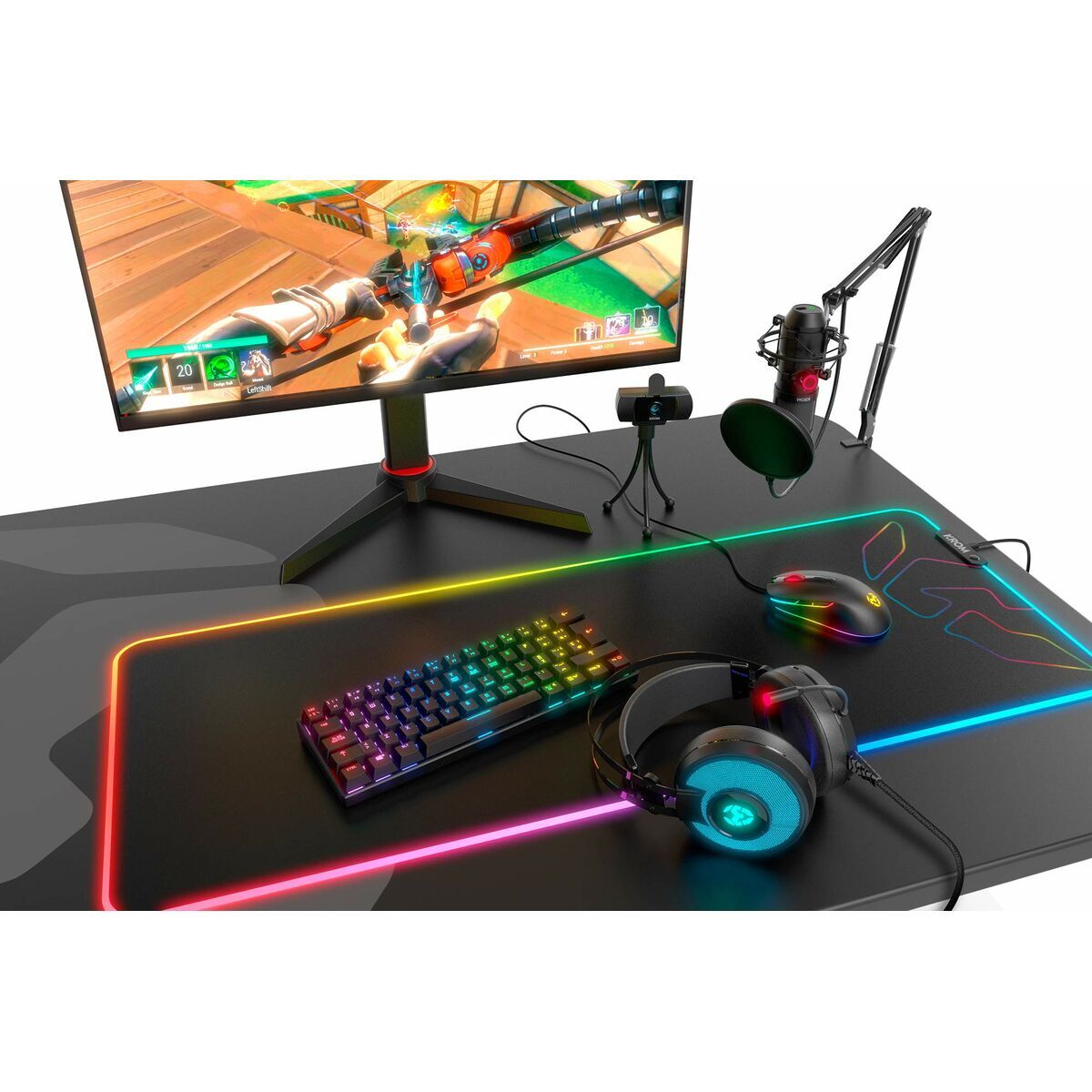 Tastatură Krom Kluster Negru RGB