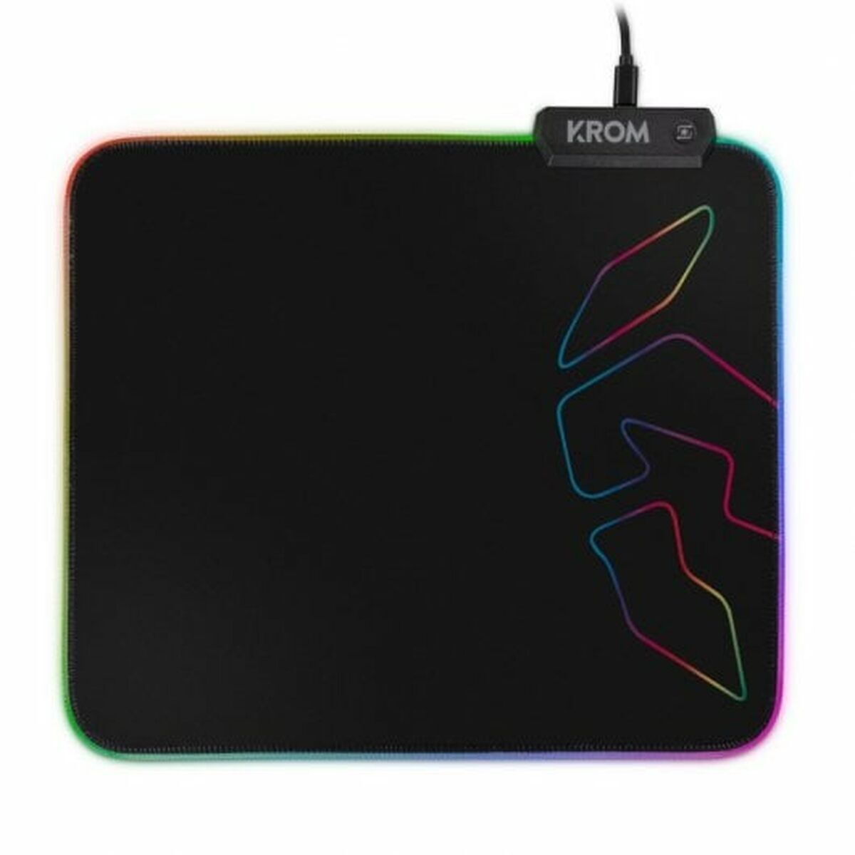 Covoraș Gaming cu Iluminat LED Krom Knout RGB Negru