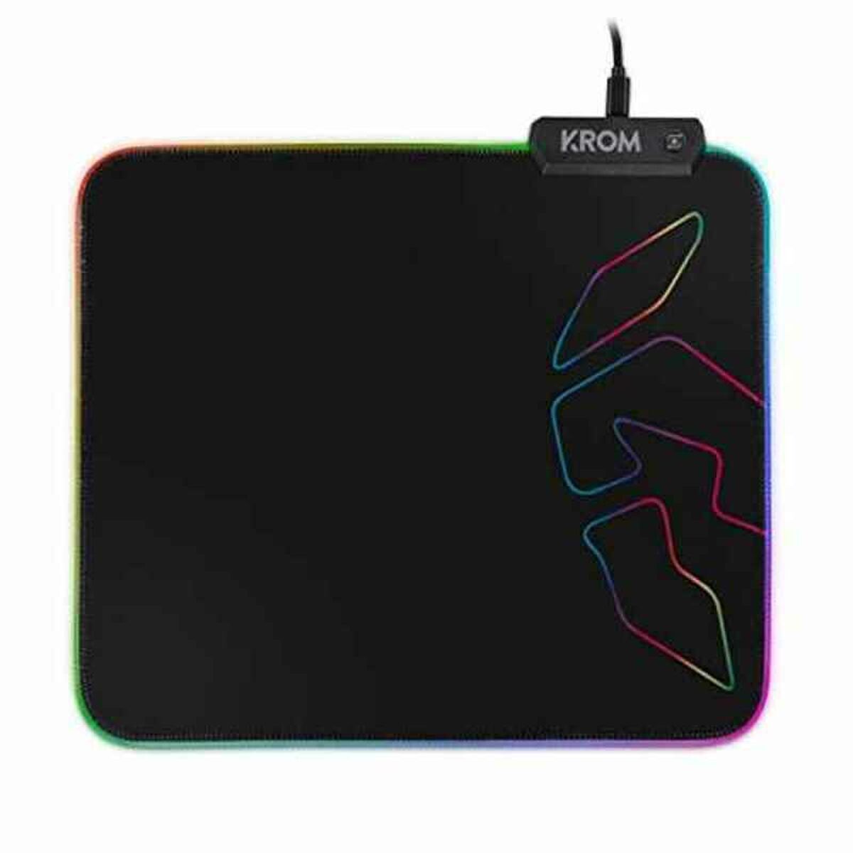Covoraș Gaming cu Iluminat LED Krom Knout RGB Negru