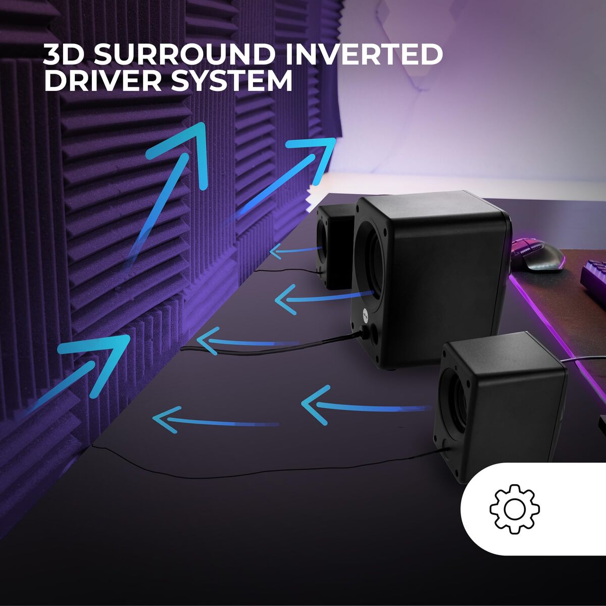 Difuzoare PC Mars Gaming MSH21W Alb 4 W