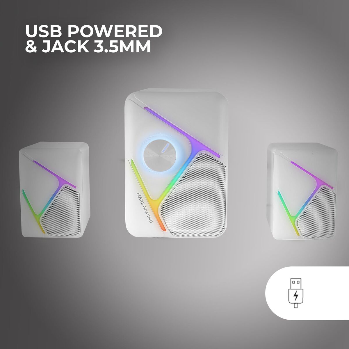Difuzoare PC Mars Gaming MSH21W Alb 4 W