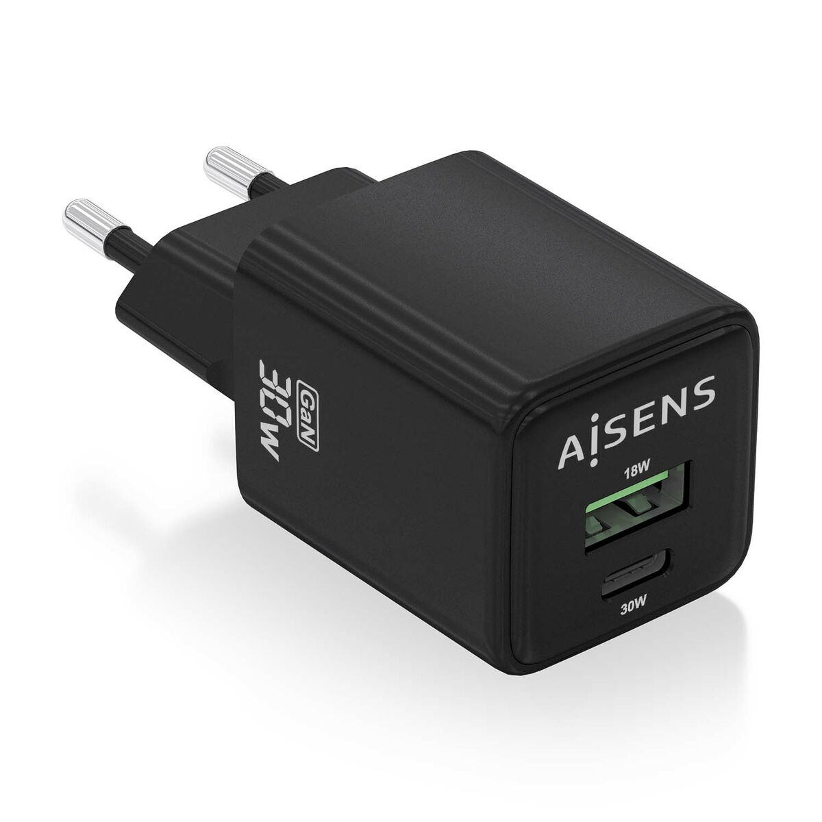 Încărcător de Perete Aisens ASCH-30W2P038-BK Negru Multicolor 33 W