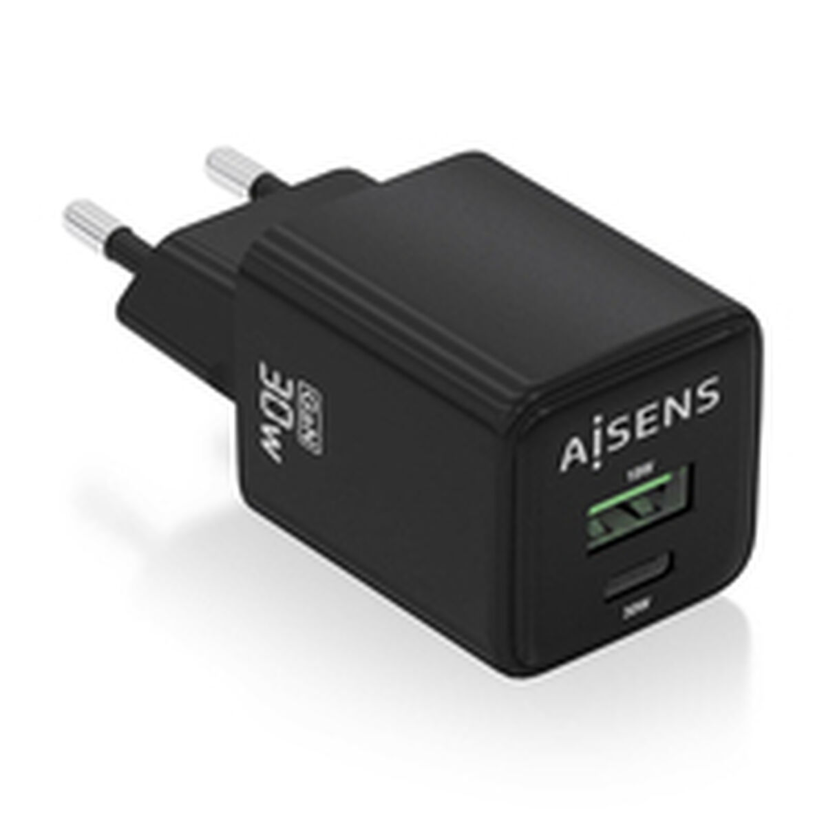 Încărcător de Perete Aisens ASCH-30W2P038-BK Negru Multicolor 33 W