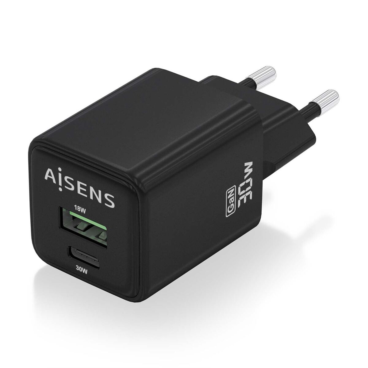 Încărcător de Perete Aisens ASCH-30W2P038-BK Negru Multicolor 33 W
