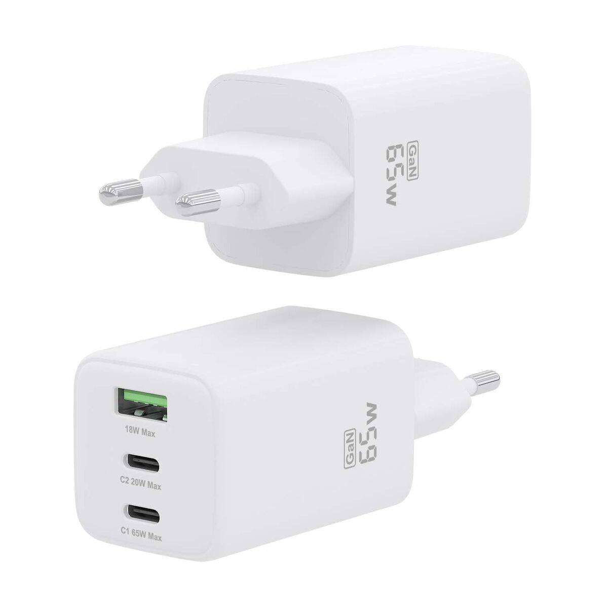 Încărcător de Perete Aisens ASCH-65W3P041-W Alb Multicolor 65 W