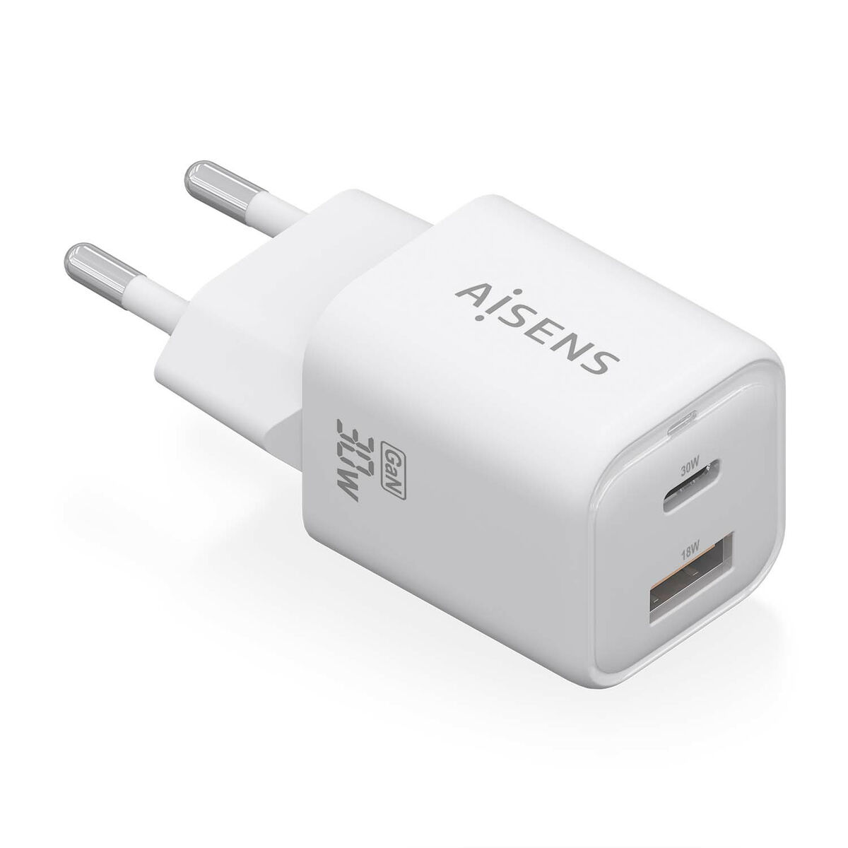 Încărcător de Perete Aisens ASCH-30W2P020-W Alb Multicolor 33 W