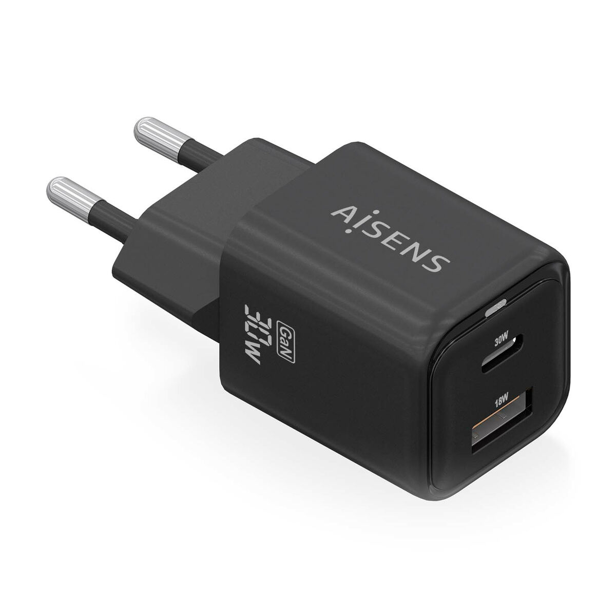 Încărcător de Perete Aisens ASCH-30W2P021-BK Negru Multicolor 33 W