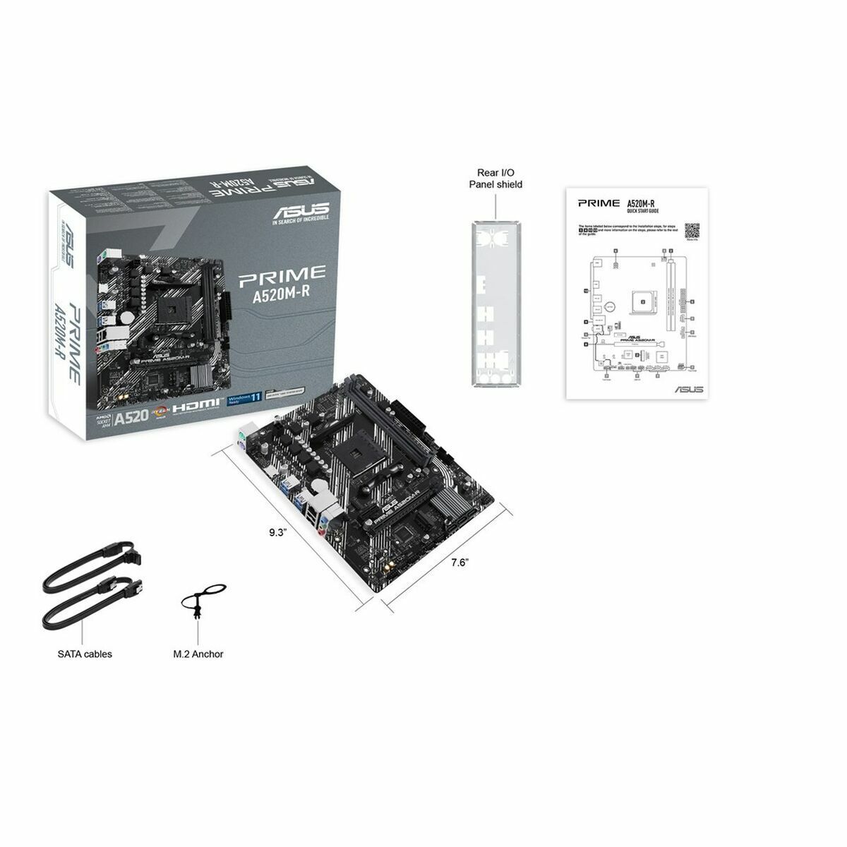 Placă de Bază Asus PRIME A520M-R AMD AM4 AMD A520 AMD