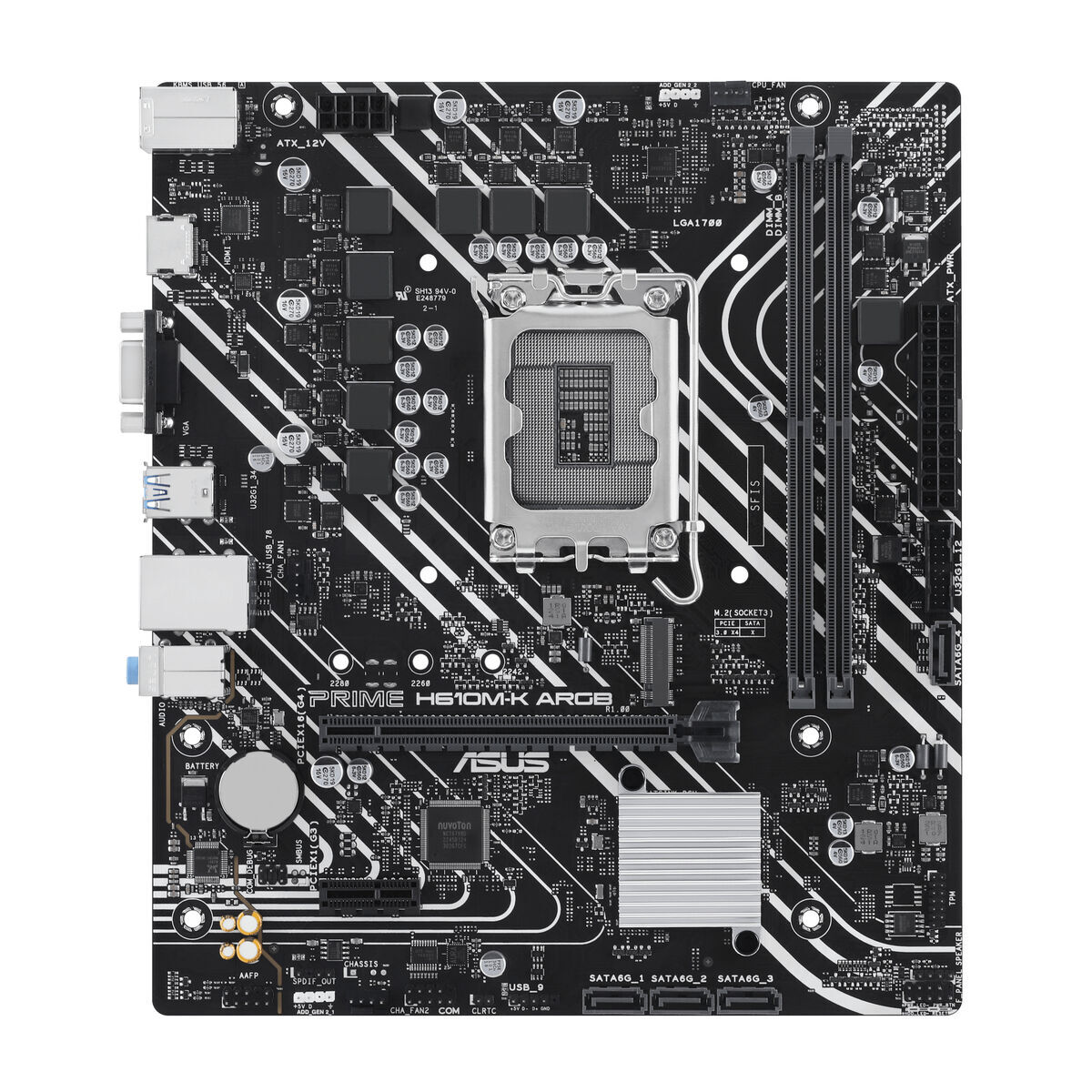 Placă de Bază Asus  H610M-K ARGB LGA 1700