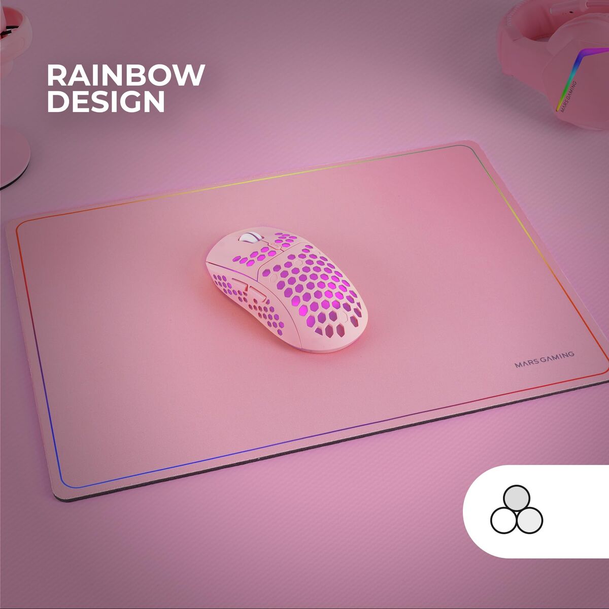 Covoraș de șoarece Mars Gaming MMP124P Roz