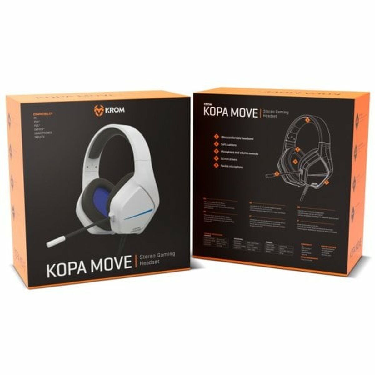 Căști cu Microfon Gaming Krom NXKROMKOPAMOVEWH Albastru