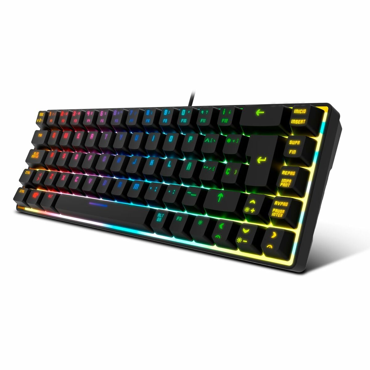Tastatură și Mouse Gaming Krom NXKROMKALISTASP Qwerty Spaniolă Negru