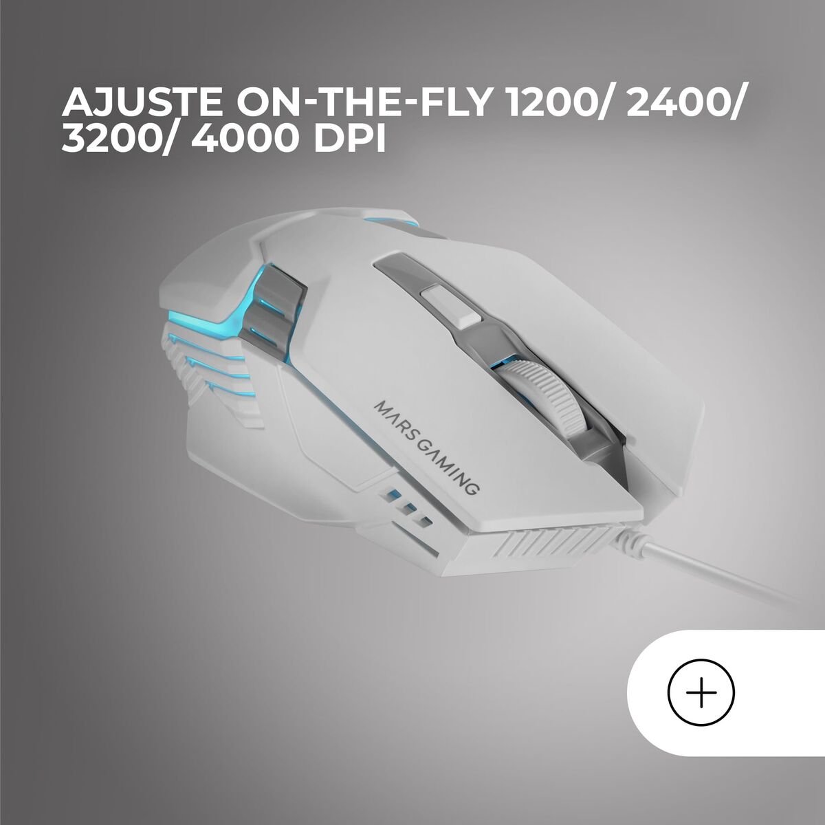 Mouse Gaming Mars Gaming MM024 WH Alb 4000 dpi
