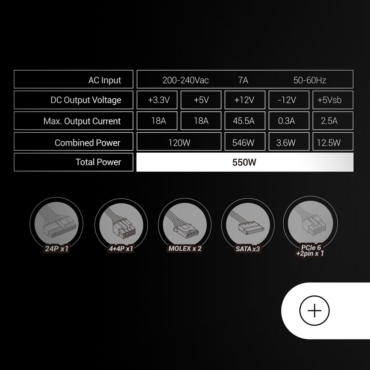 Sursă de Alimentare Mars Gaming MPIII550PW