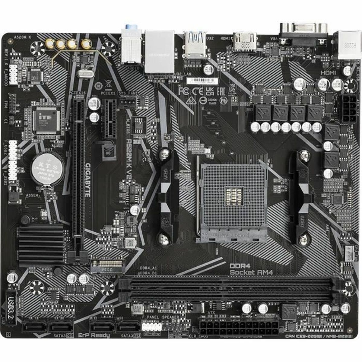 Placă de Bază Gigabyte A520M K V2 AMD AM4 AMD A520 AMD
